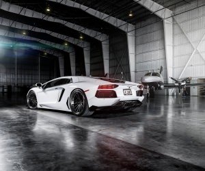 White Lamborghini Aventador Wallpaper