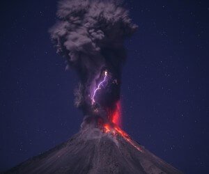 Volcanic Lightning Wallpaper