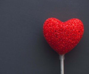 Red Heart Lollipop Wallpaper